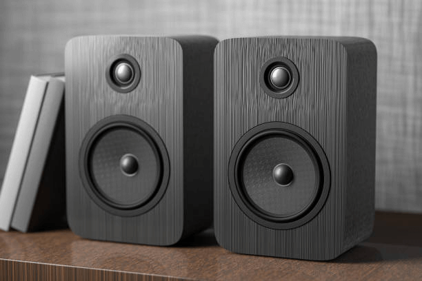 The bookshelf speaker has a compact size and is easy to move