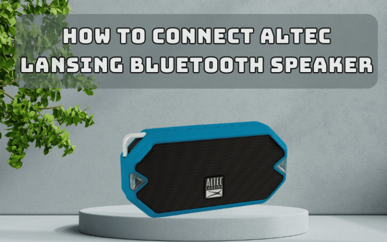 How to connect altec lansing bluetooth speaker