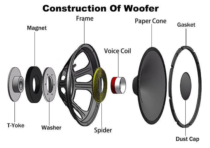 Construction of woofer speaker