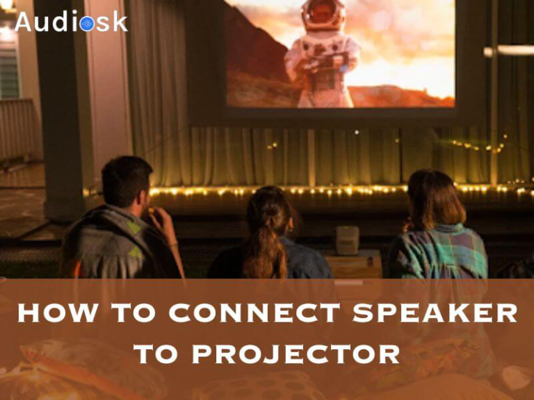 how to connect speaker to projector