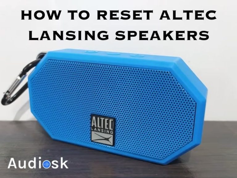 how to reset altec lansing speakers