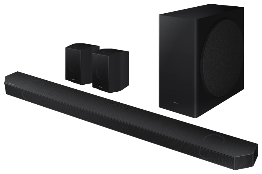 If you're looking for a visually appealing soundbar for an expansive room, Samsung might be a good option to keep in mind